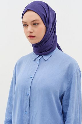 شال سرمه ای زنانه Tuğba - کد 896620344