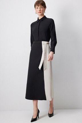 دامن حجاب مشکی زنانه نیمه فیت Touche Prive - کد 896632409