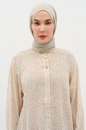 شال خاکی زنانه پنبه ای Tuğba - کد 896621267