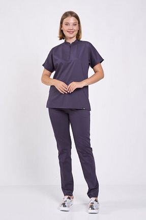 ست بالاتنه و پائین تنه بنفش زنانه بافتنی Owlet Medikal - کد 754497929