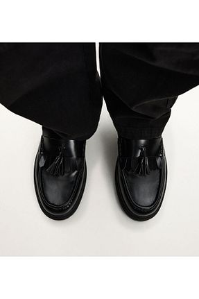 کفش لوفر مشکی مردانه پلی اورتان Bershka - کد 896580323