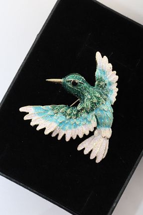 سنجاق سینه آبی زنانه فلزی KEEBA - کد 896599916