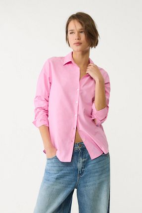 پیراهن صورتی زنانه رگولار Stradivarius - کد 896593494