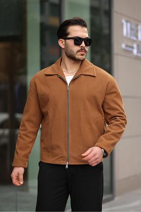 کاپشن قهوه ای مردانه اورسایز MODAEMAS - کد 896623519