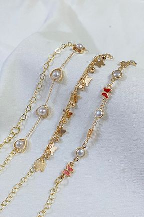 دستبند جواهر طلائی زنانه روکش طلا KOBA - کد 896651690