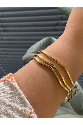 دستبند استیل (فولاد) زرد زنانه استیل (فولاد) MODA - کد 896634734