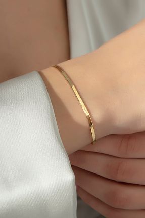 دستبند نقره زرد زنانه 925 عیار SARIASLAN - کد 896629221