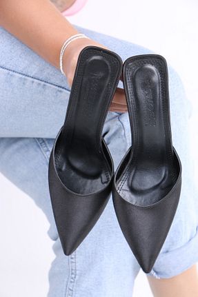 کفش مجلسی مشکی زنانه پاشنه نازک HARMİN SHOES - کد 896651952