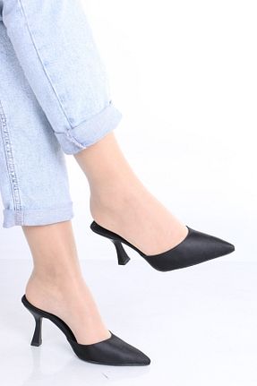 کفش مجلسی مشکی زنانه پاشنه نازک HARMİN SHOES - کد 896651952