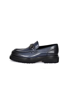 کفش لوفر سرمه ای مردانه چرم خالص Tuna - کد 897650881
