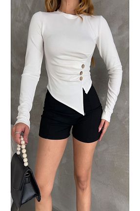 بادی سفید زنانه یقه دوچرخه Butik - کد 896661092