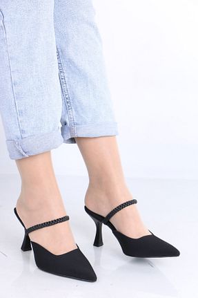 کفش مجلسی مشکی زنانه پاشنه نازک HARMİN SHOES - کد 896666061