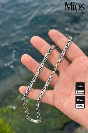 گردنبند نقره مردانه 925 عیار Mios Silver - کد 884309092