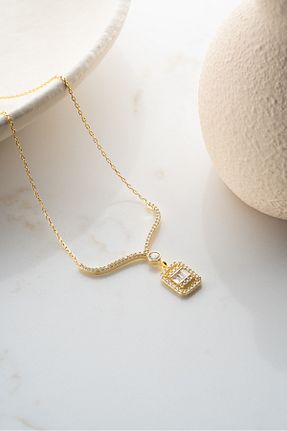 گردنبند نقره سفید زنانه 925 عیار MIDDLEMIST - کد 896666497