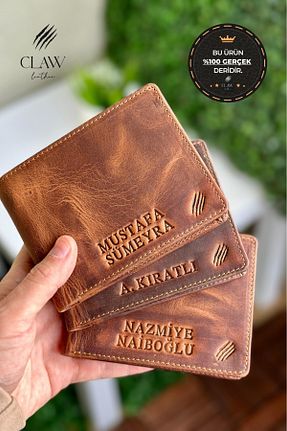 کیف پول قهوه ای مردانه ابعاد کوچک clawleather - کد 896585984
