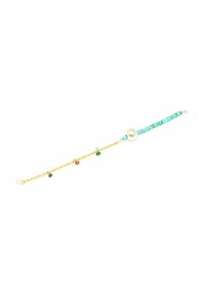 دستبند نقره رنگی زنانه 925 عیار Nusret Takı - کد 896737595