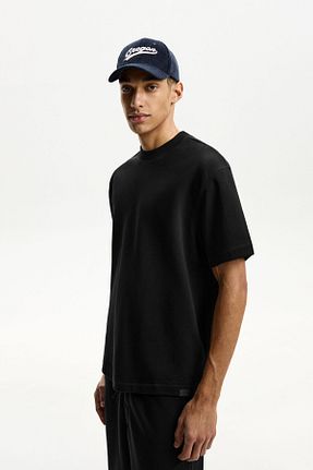تیشرت مشکی مردانه Relaxed Bershka - کد 896741959
