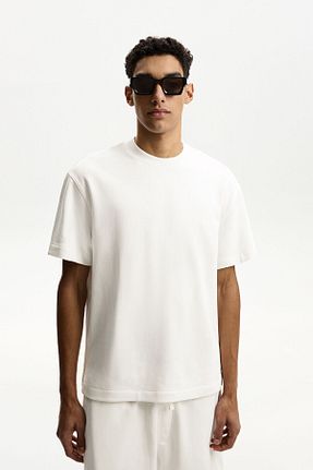 تیشرت سفید مردانه Relaxed Bershka - کد 896739841