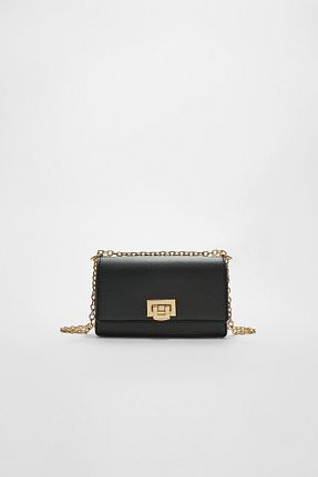 کیف دوشی مشکی زنانه پلی اورتان Stradivarius - کد 896761955