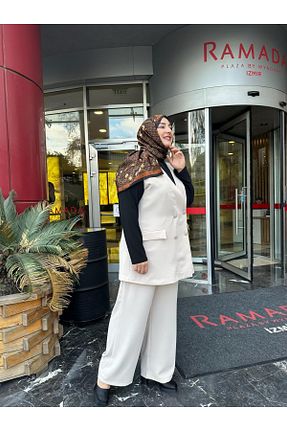 ست بالاتنه و پائین تنه بژ زنانه پنبه ای Emsale - کد 896757797