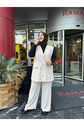 ست بالاتنه و پائین تنه بژ زنانه پنبه ای Emsale - کد 896757797