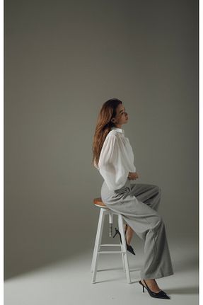 بلوز سفید زنانه ساده MODA - کد 896771804