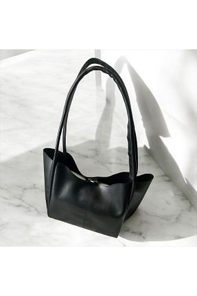 کیف دوشی مشکی زنانه چرم مصنوعی BAGSY - کد 896043774