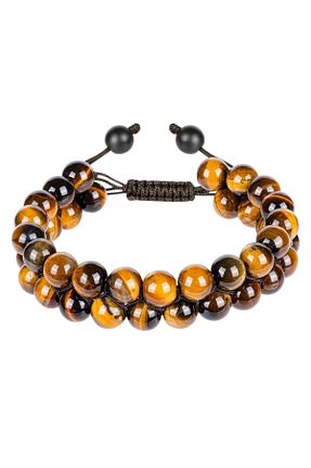 دستبند جواهر قهوه ای زنانه سنگ طبیعی NBS Beautiful Naturel Stones - کد 896785316