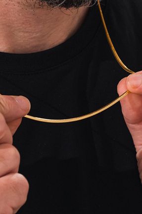 گردنبند نقره طلائی مردانه 925 عیار Tmt Silver - کد 896807712