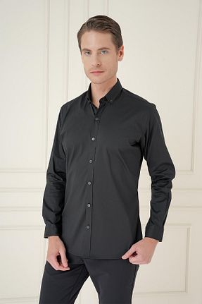 پیراهن مشکی مردانه اسلیم فیت Efor - کد 896808276
