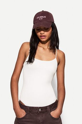 بادی بژ زنانه یقه دگاژه Bershka - کد 896807896