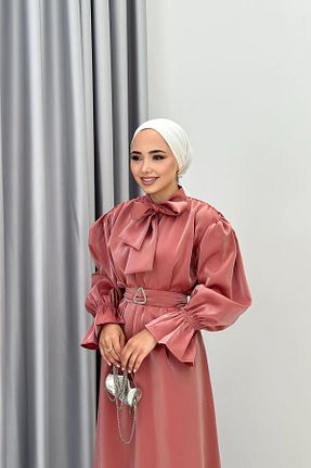 لباس صورتی زنانه بافتنی QUQA - کد 897251521