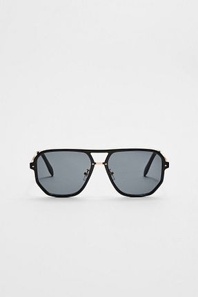عینک آفتابی مشکی زنانه 55 Stradivarius - کد 896818211