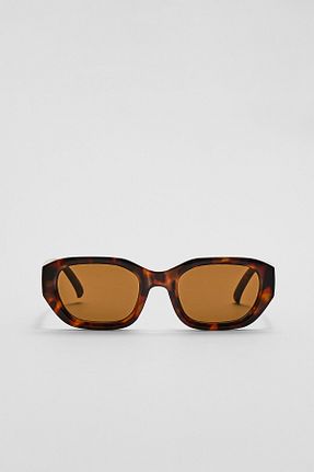 عینک آفتابی قهوه ای زنانه 55 Stradivarius - کد 896816546