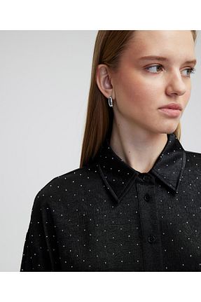پیراهن مشکی زنانه اورسایز MISS IPEKYOL - کد 896849357