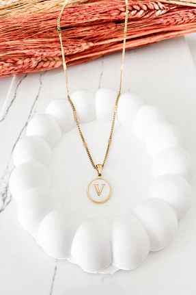گردنبند استیل ( فولاد ) زرد زنانه استیل ضد زنگ Pretty - کد 896838913