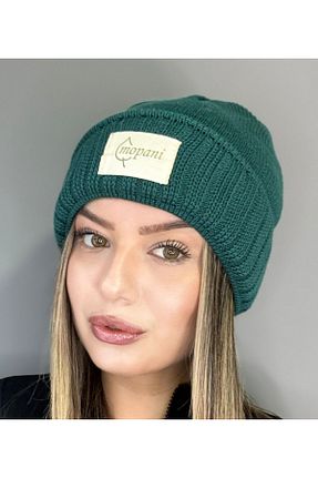 کلاه پشمی سبز زنانه پنبه ای mopani - کد 895714411