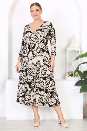 لباس سایز بزرگ مشکی زنانه ویسکون Mooi XXL - کد 862743613