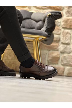 کفش کژوال قهوه ای مردانه چرم خالص ByItallanoshoes - کد 896859616