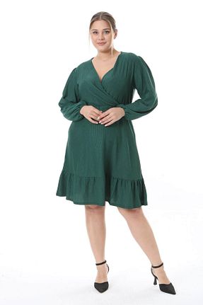 لباس سایز بزرگ سبز زنانه Bürümcük Mooi XXL - کد 869877541