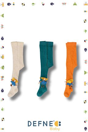 جوراب رنگی بچه گانه پنبه - الاستین Defne Baby - کد 814644990