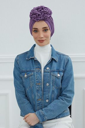 کلاه شنای حجاب بنفش زنانه Aisha