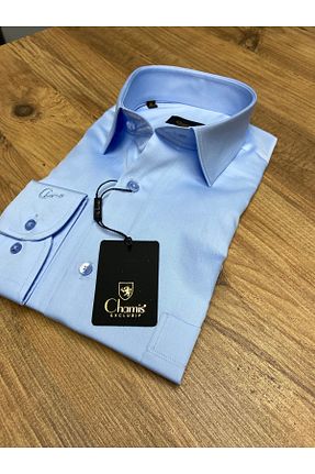 پیراهن آبی مردانه رگولار Chamis - کد 765129057