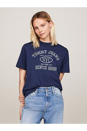 تیشرت سرمه ای زنانه رگولار Tommy Hilfiger - کد 896870649