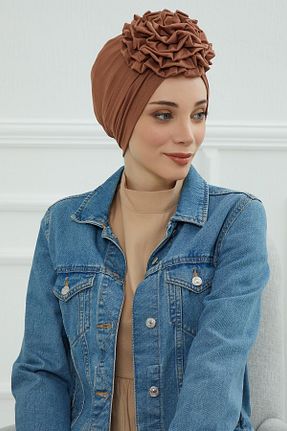 کلاه شنای حجاب قهوه ای زنانه Aisha