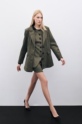 کت خاکی زنانه رگولار Sateen - کد 893790712