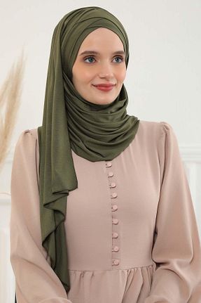 شال خاکی زنانه پنبه ای Aisha