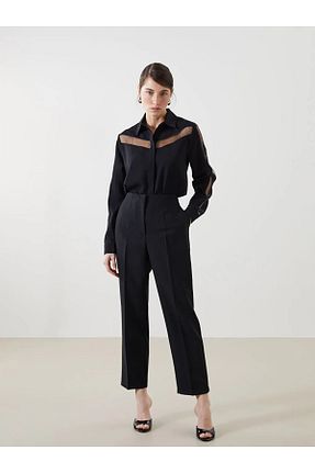 شلوار مشکی زنانه پاچه ساده LC Waikiki - کد 896886198