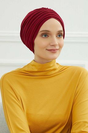 کلاه شنای حجاب زرشکی زنانه Aisha