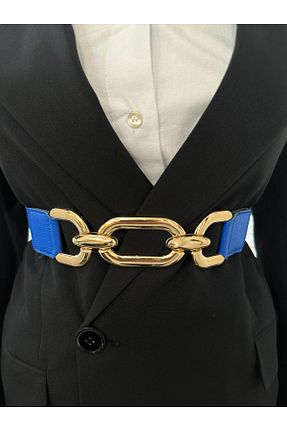 کمربند سرمه ای زنانه چرم مصنوعی MODAM HİFA - کد 896889588